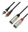 Twin Cable | Adam Hall® 2 XLR Male x 2 RCA | 3 m