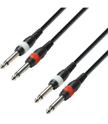 Twin Cable | Adam Hall® 2 Jack TS x 2 Jack TS | 3 m