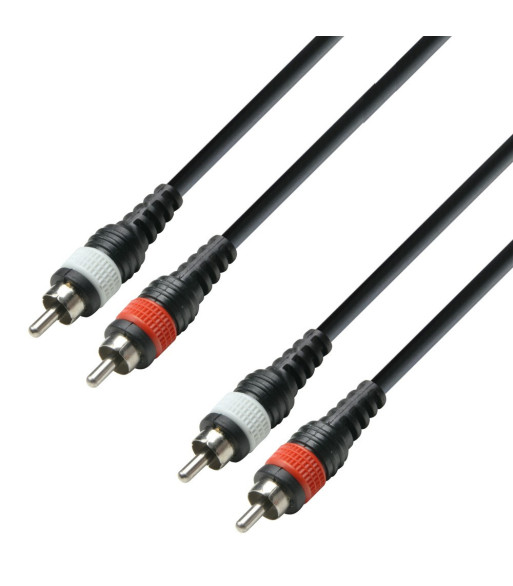 Twin Cable | Adam Hall® 2 RCA x 2 RCA | 3 m