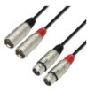 Twin Cable | Adam Hall® 2 XLR Female x 2 XLR Male | 6 m