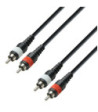 Twin Cable | Adam Hall® 2 RCA x 2 RCA | 1 m