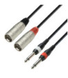 Twin Cabvle | Adam Hall® 2 XLR Male x 2 Jack TS | 1 m