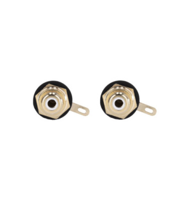 RCA socket female gold-plated with black code ring