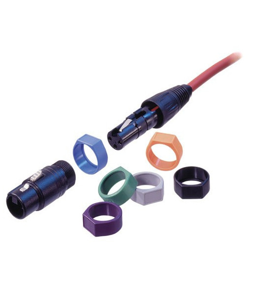 Neutrik Colour Code Ring black - 100 stk.