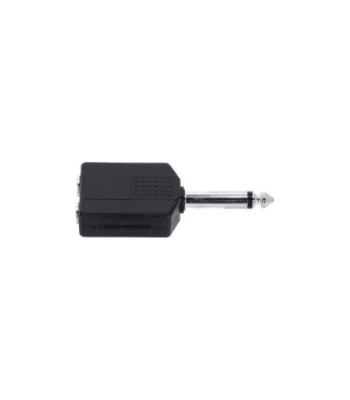 Y-adapter 2 x 6.3 mm jack TS female to 6.3 mm jack TS male