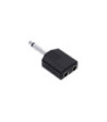 Y-adapter 2 x 6.3 mm jack TS female to 6.3 mm jack TS male