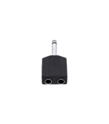 Y-adapter 2 x 6.3 mm jack TS female to 6.3 mm jack TS male