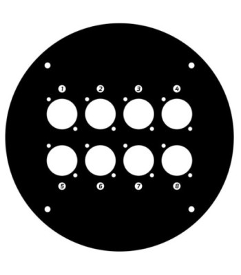 Front panel for K4CD042 with 8 x D-type hole