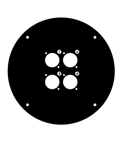 Front panel for K4CD042 with 4 x D-type hole