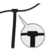 Hook and Loop Cable Tie 150 x 22 mm black - 10 stk.
