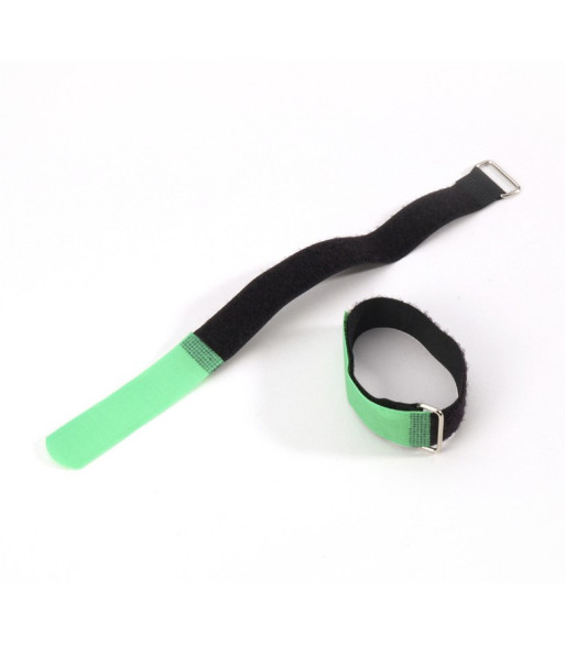 Hook and Loop Cable Tie 300 x 20 mm green - 10 stk.