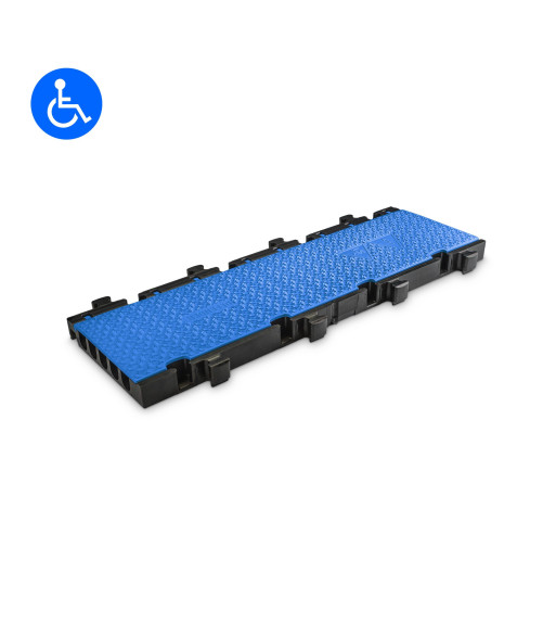 Defender Midi 5 2D module system for wheelchair ramp and wheelchair accessible transition - middle part blue lid