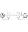 Audiokabel 1m sort - MECN-100/SW Monacor