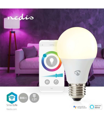 Nedis SmartLife WiFi E27 9W Fuld farve - Lyskilde
