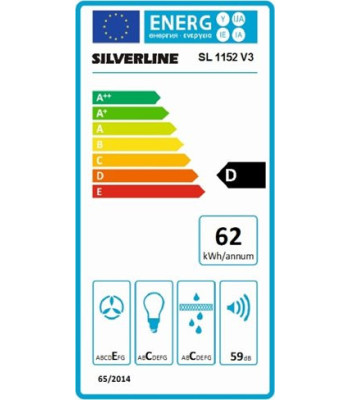 Silverline SL 1152 V3 Crystal 60 cm - Skabsintegreret emhætt