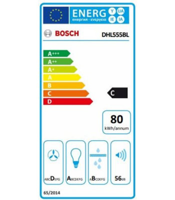 Bosch DHL555BL - Skabsintegreret emhætte