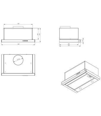 Witt Beta 60 B - Skabsintegreret emhætte