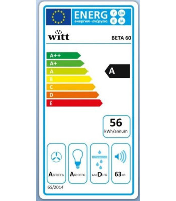 Witt Beta 60 B - Skabsintegreret emhætte