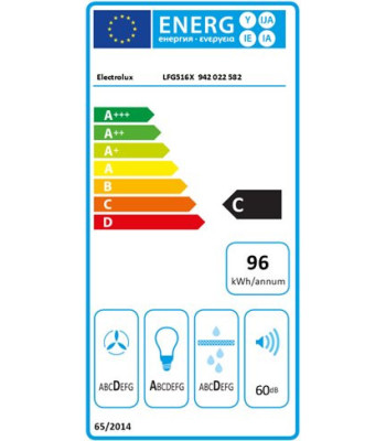 Electrolux LFG516X - Skabsintegreret emhætte