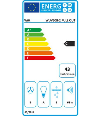 Witt WUV 60 B-2 - Skabsintegreret emhætte