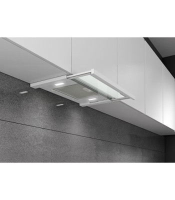 RørosHetta Slide 60 hvid/hvid - Skabsintegreret emhætte