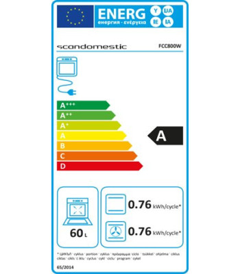 Scandomestic FCC800W - Glaskeramisk komfur