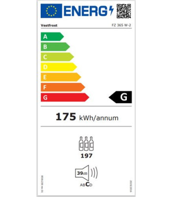 Vestfrost FZ 365 W - Fritstående vinkøleskab