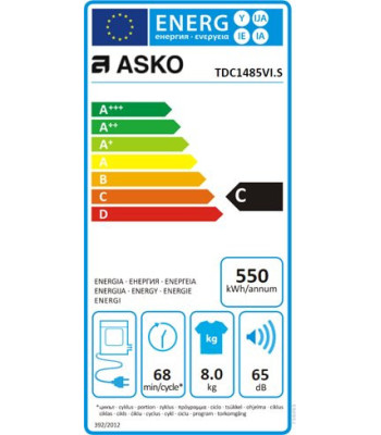 ASKO TDC1485Vi.S - Tørretumbler med aftræk