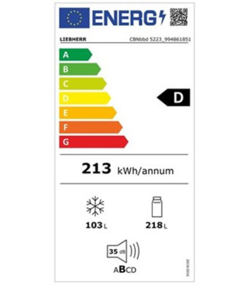 Liebherr CBNbbd 5223-20 001 - Fritstående kølefryseskab