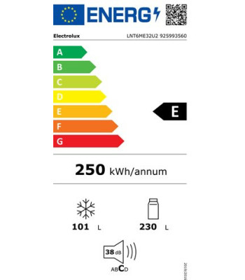 Electrolux LNT6ME32U2 - Fritstående kølefryseskab