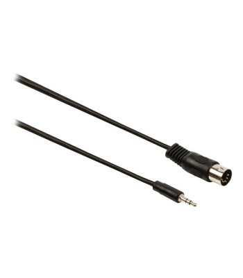 Audiokabel DIN 1 m Sort