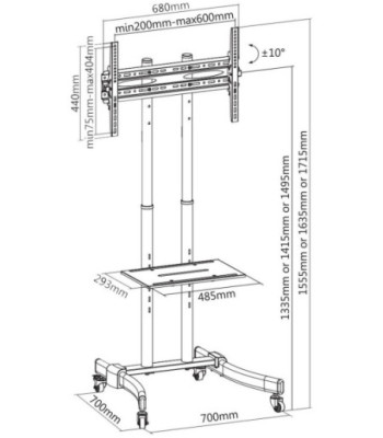 Mobile TV-stand  32-65