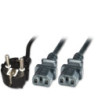 MicroConnect Power Y-Cord IEC320 - sort