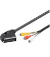 A/V kabel - SCART han til 3 x RCA(Phono) han