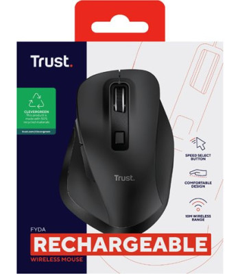 TRUST FYDA WIRELESS MOUSE ECO - Ergonomisk trådløs mus
