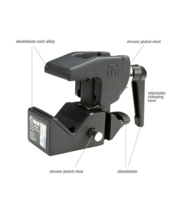 Universal Hook Clamp with Toggle black Adam Hall Accessories SUPER CLAMP