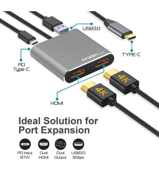 USB-C 4-in-1 Adapter and Hub
