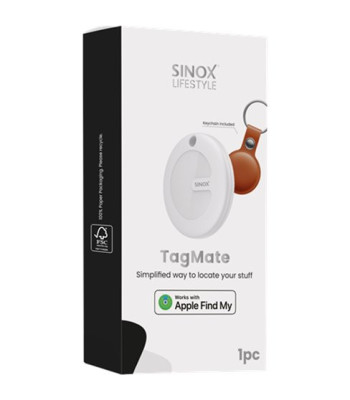 Sinox Lifestyle TagMate med brun nøglering - GPS Tracker