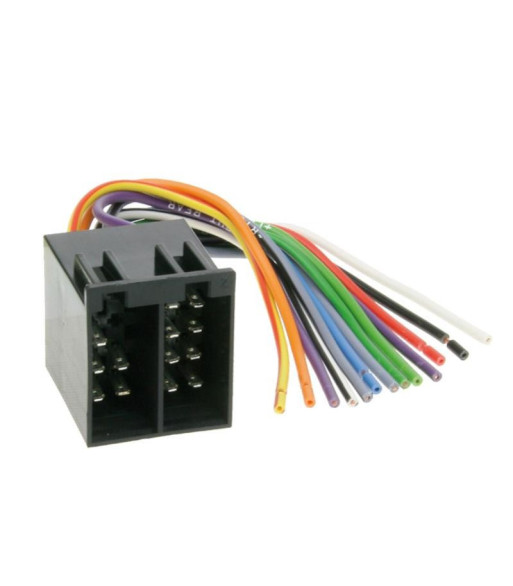 ISO strøm/højttaler stik - han til løse ender