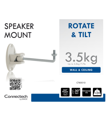 Connectech SONOS® PLAY1 højttaler ophæng. Hvid