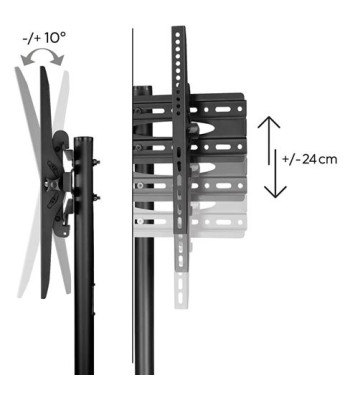 sort - TV-stander på hjul