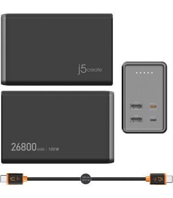 J5 Create 26800MAH PD 100W 4-port Power Bank