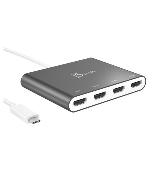 J5 Create USB-C to 4 Port HDMI Multi-Monitor Adapter