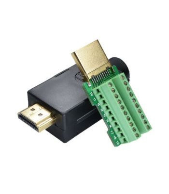 HDMI hanstik til kabelmontage - Med skrueterminaler