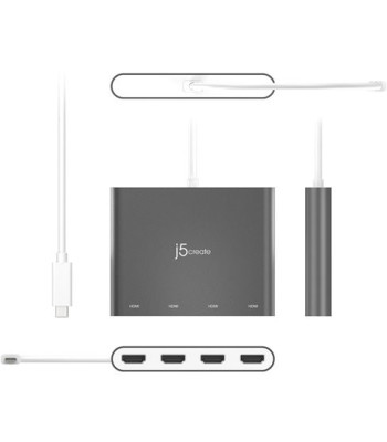 J5 Create USB-C to 4 Port HDMI Multi-Monitor Adapter