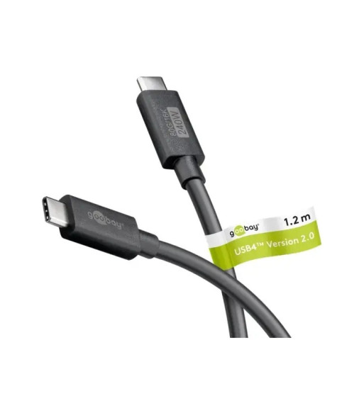 goobay USB 4.0 USB Type-C kabel 1.2m Sort