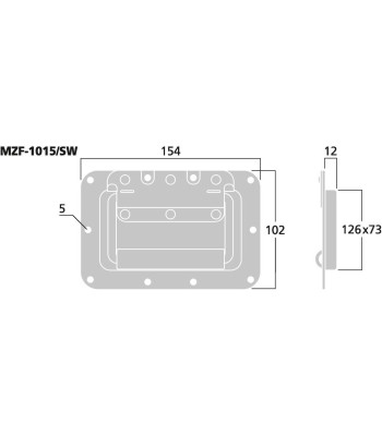 MONACOR Bærehåndtag - MZF-1015/SW