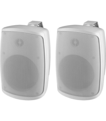 MONACOR 100V højttalersæt hvid - WALL-05T/WS