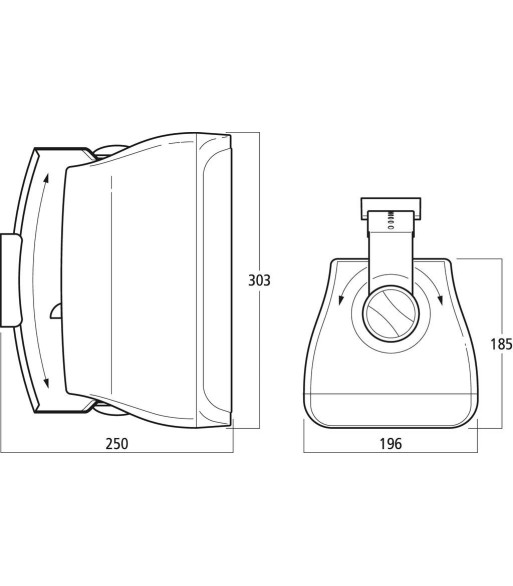 MONACOR 100V højttalersæt hvid - WALL-06T/WS