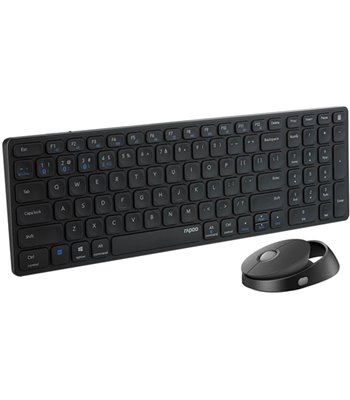 RAPOO Keyboard/Mice Set 9750M, mørkegrå - Tastatur og mus